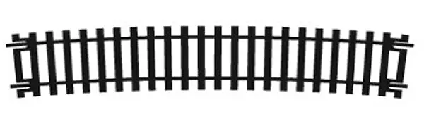 Rail courbe grand rayon 852mm de rayon 11.25° (32 voies au cercle)