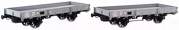 Coffret de 2 wagons plat gris type OCEM 29 MIDI