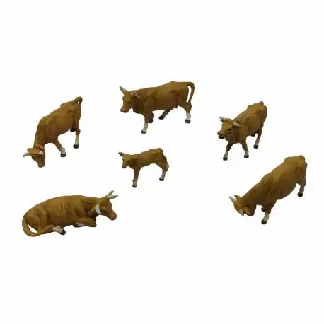 Set de 6 vaches blondes