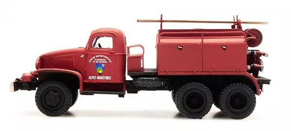 Camion de pompier GMC avec cabine tôlée "ROUEN"