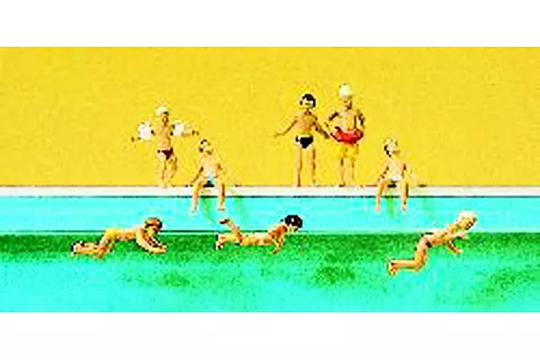 Enfants à la piscine