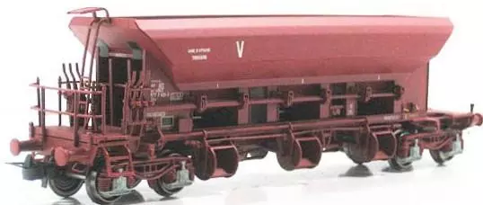 Wagon trémie ballastière à bogies marquage VB Type I livrée modernisée n° 977 7 506-7
