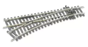 Rail Setrack aiguillage droit droit 168mm 22.5°  code 100-HO-1/87-PECO ST-240 