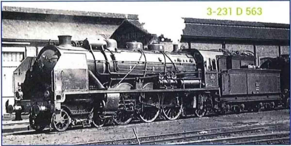 Locomotive 231 D563, Sotteville, tender 22 C 128