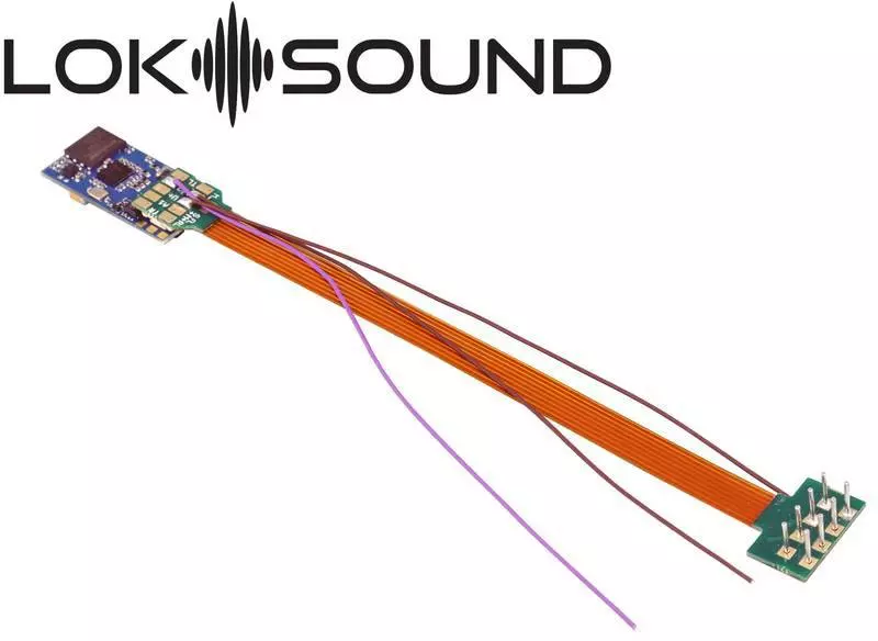 Kit de 5 "décodeur vide" micro DCC  MM  SX  M4 LokSound NEM652 à 8 broches avec haut-parleur 11x15mm