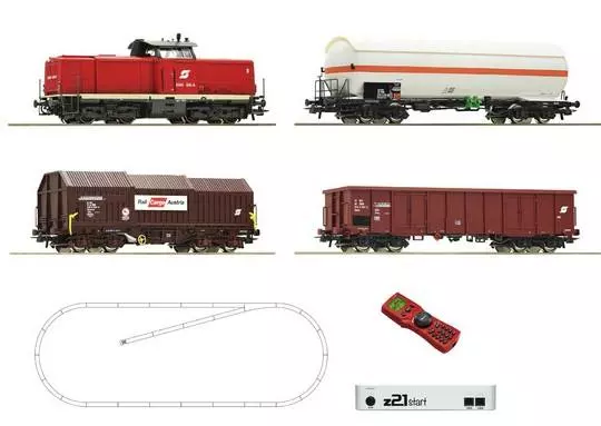 Coffret de départ Roco Digital avec locomotive électrique série E 52 et 6 wagons marchandises