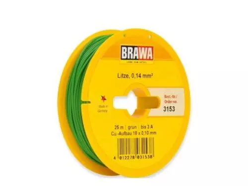 Brawa 3199 FB-Litze 0,14 mm² 10 m marrón/amarillo 