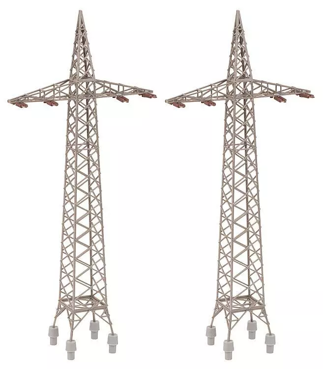 Set de 2 pylônes du réseau de traction Faller 120377 - HO : 1/87 - 120 x 48 x 266 mm