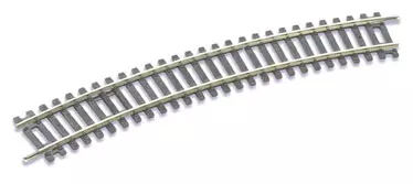 Rail courbe 22.5°, 16 au cercle, Rayon 505mm, code 100