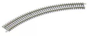 Rail courbe 45°, 8 au cercle, rayon 371mm, code 100
