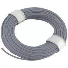 Nappe de 2 câbles électriques gris 0,14 mm² - 5 mètres de longueur - BRAWA 3127