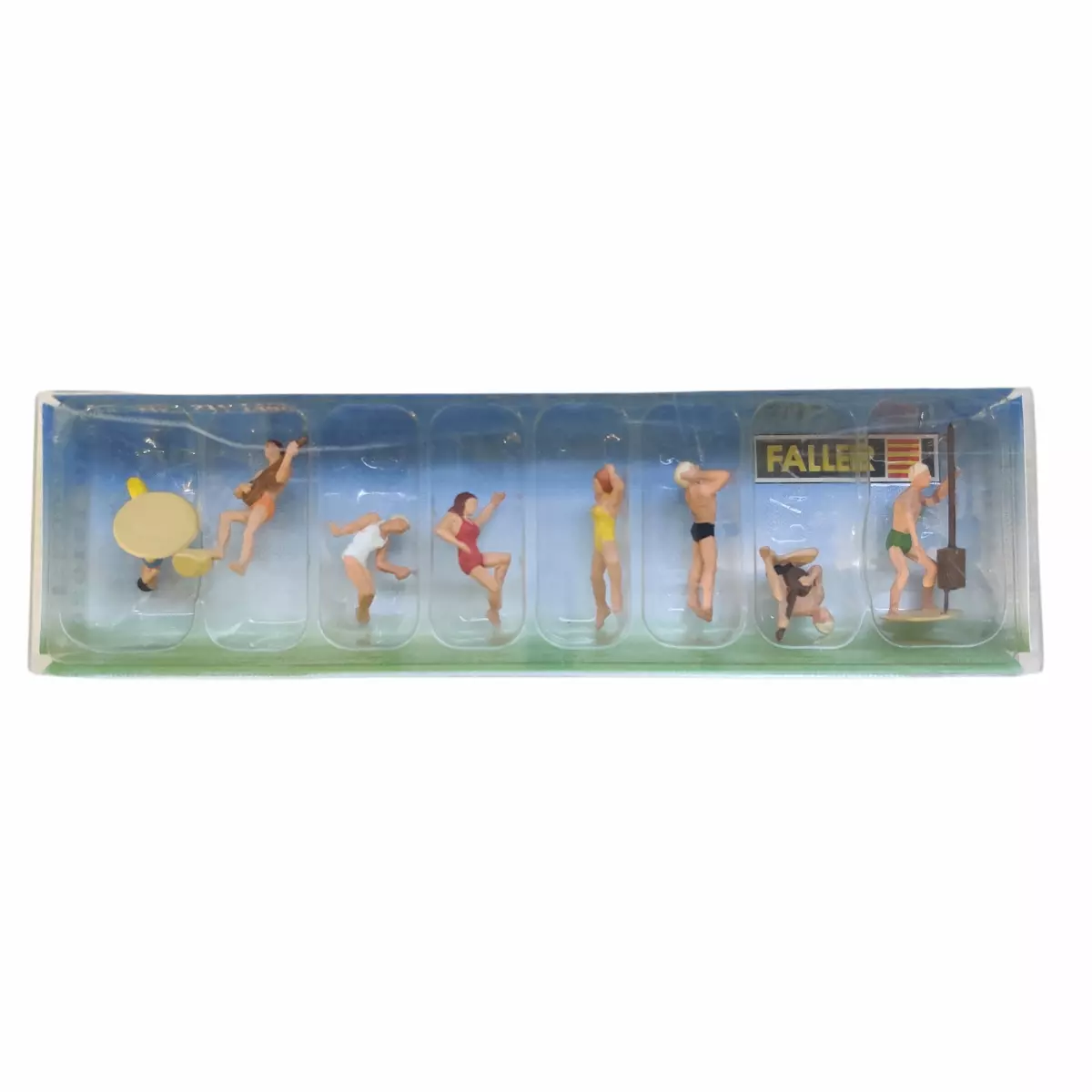 Lot de 8 personnages à la piscine en maillot de bain Faller 151020 - HO : 1/87
