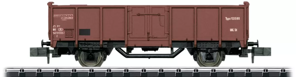 Wagon tombereau à essieux SNCB - N 1/160 - TRIX 18094