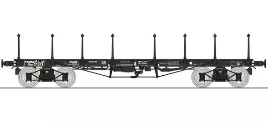 REE WB544 Ep II Wagon plat TP à ranchers avec guérite PO HO 1/87