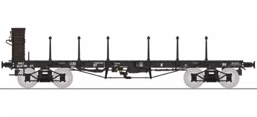 REE WB544 Ep II Wagon plat TP à ranchers avec guérite PO HO 1/87
