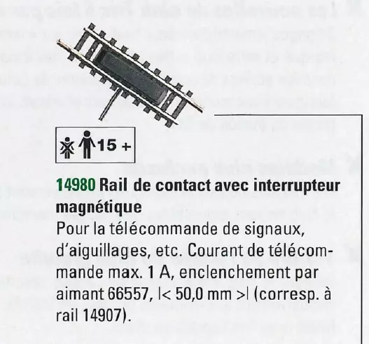 Rail de contact avec interrupteur magnétique 50mm
