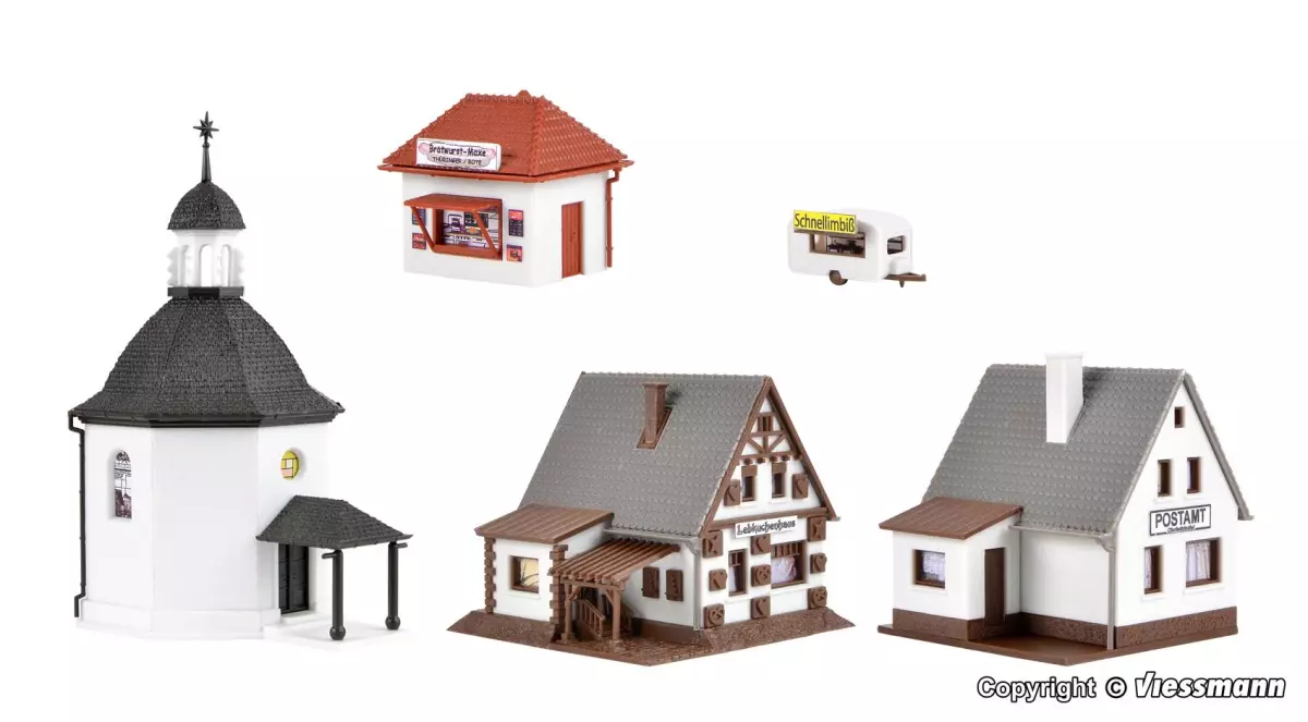 VOLLMER 42413 1/87 H0 MAQUETTE KIT VILLAGE DE NOEL AVEC ECLAIRAGE HO 
