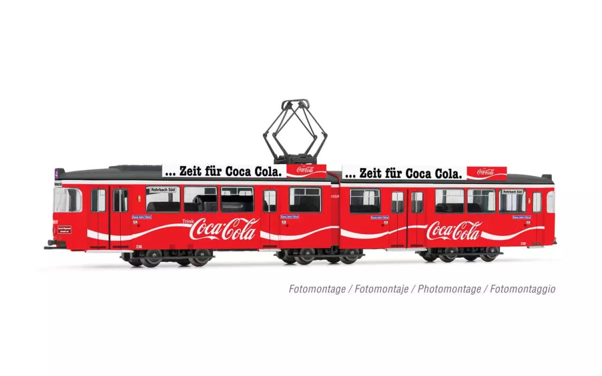 Tramway DUEWAG Gt6 Arnold HN2530 Coca Cola - N 1/160 - Heidelberg - EP IV