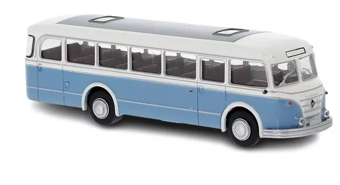 Bus IFA H6B Blanc et bleu ciel BREKINA 59853 - HO 1/87 - Bus rétro