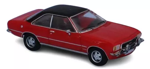 Voiture Opel Commodore B coupé rouge et noir mat PCX 870344 - HO 1/87