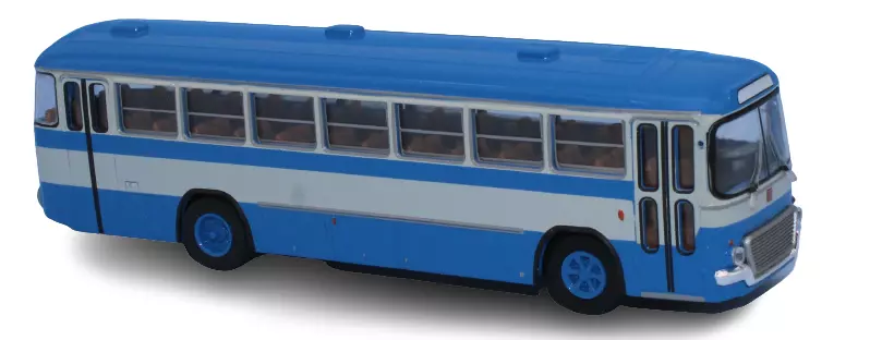 Bus Fiat Interurbain 306/3 bleu et blanc BREKINA 59901 - HO 1/87 - Autobus