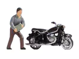 Un homme et une moto BMW R 60 - NOCH 15917 - HO 1/87
