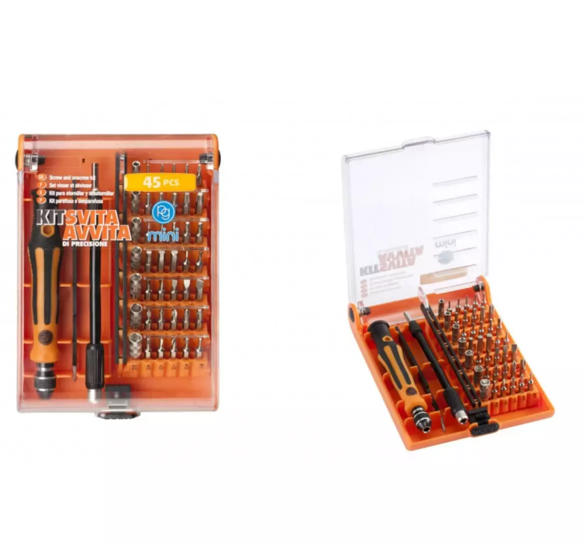 kit tournevis mini-embout + pince PG Tools PGM.8775 - 45 pièces