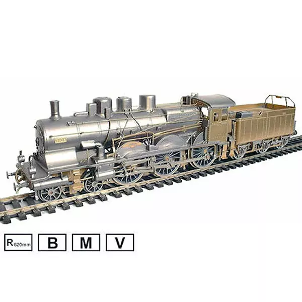 Locomotive à vapeur 230K 103-229 tender 22A livrée Est
