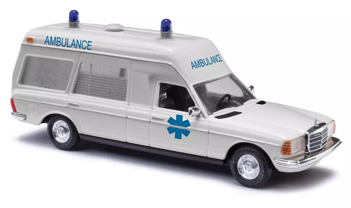 Ambulance Mercedes Benz VF 123 Miesen livrée blanche Busch 52213 - HO 1/87 -