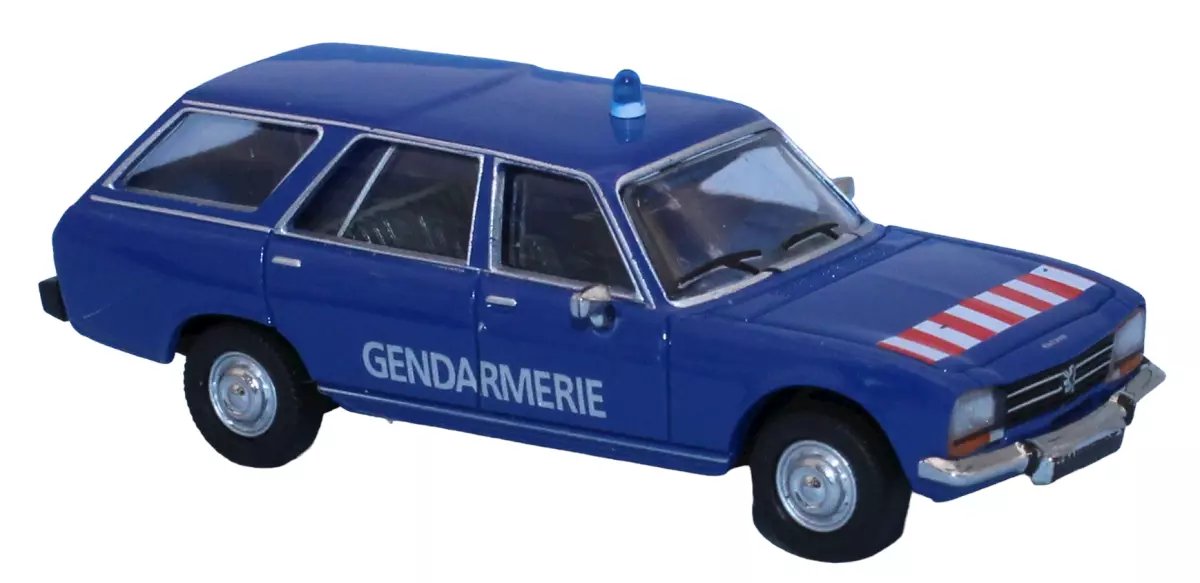 Voiture de la gendarmerie Peugeot 504 Break SAI 2350 - HO : 1/87