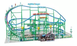 Green and blue "Alpina-Bahn" roller coaster
