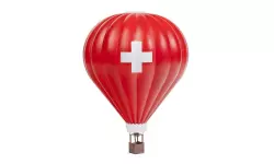 Hot air balloon with Swiss symbol
