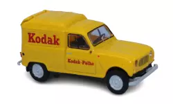 Voiture Renault 4 Fourgonnette, Kodak livrée jaune SAI 2450 - HO : 1/87 -