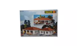 Maison en construction avec garage à 3 emplacements Faller 971 - HO 1/87