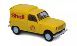 Voiture Renault 4 Fourgonnette, Shell livrée jaune SAI 2455 - HO : 1/87 -