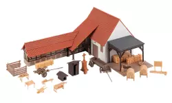 Bâtiments agricole miniature avec accessoires Faller 191779 - HO : 1/87