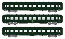Set of 3 DEV AO short cars with Celtic green livery, grey chassis and framed logo