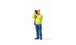 Un homme avec un appareil photo PREISER 28257 - HO 1/87