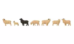 Lot de 6 figurines de moutons avec bruitage FALLER 180236 - HO 1/87