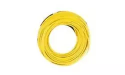 Nappe de 2 câbles électriques jaunes 0,14 mm² - 5 mètres de longueur - BRAWA 3121
