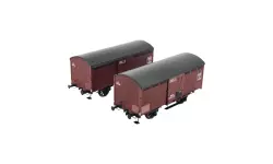 Set 2 Wagons primeurs 10T rouge sideros REE MODELES WB759 - PLM HO 1/87 - EP II