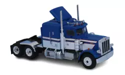 Tracteur Peterbilt 359 Bleu Blanc BREKINA 85707 - HO 1/87 - Camion américain