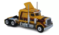Tracteur Peterbilt 359 Jaune Brun BREKINA 85703 - HO 1/87 - Camion américain