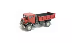 Red Chevrolet 3T truck with sideboards