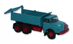 Camion benne MAN 26.280 Brekina 78101 - HO : 1/87 - livrée turquoise / rouge