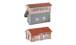 Calw Süd" signal box and FALLER goods shed 120113 - HO 1/87