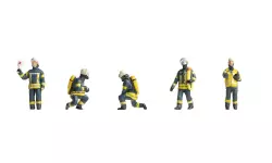 Lot de 5 pompiers époque VI - Set n°1 - Faller 151637 - HO : 1/87 -
