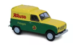 Voiture Renault R4 Fourgon Knorr jaune et vert SAI 2449 BREKINA 14752- HO : 1/87