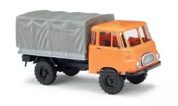 Camion Robur LO 1800 A livrée orange Busch 51602 - HO : 1/87 - EP IV