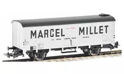 MARCEL MILLET" refrigerated boxcar delivered in white with black roof